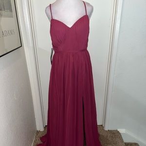 NWT Azazie Zuma Dress in Mulberry